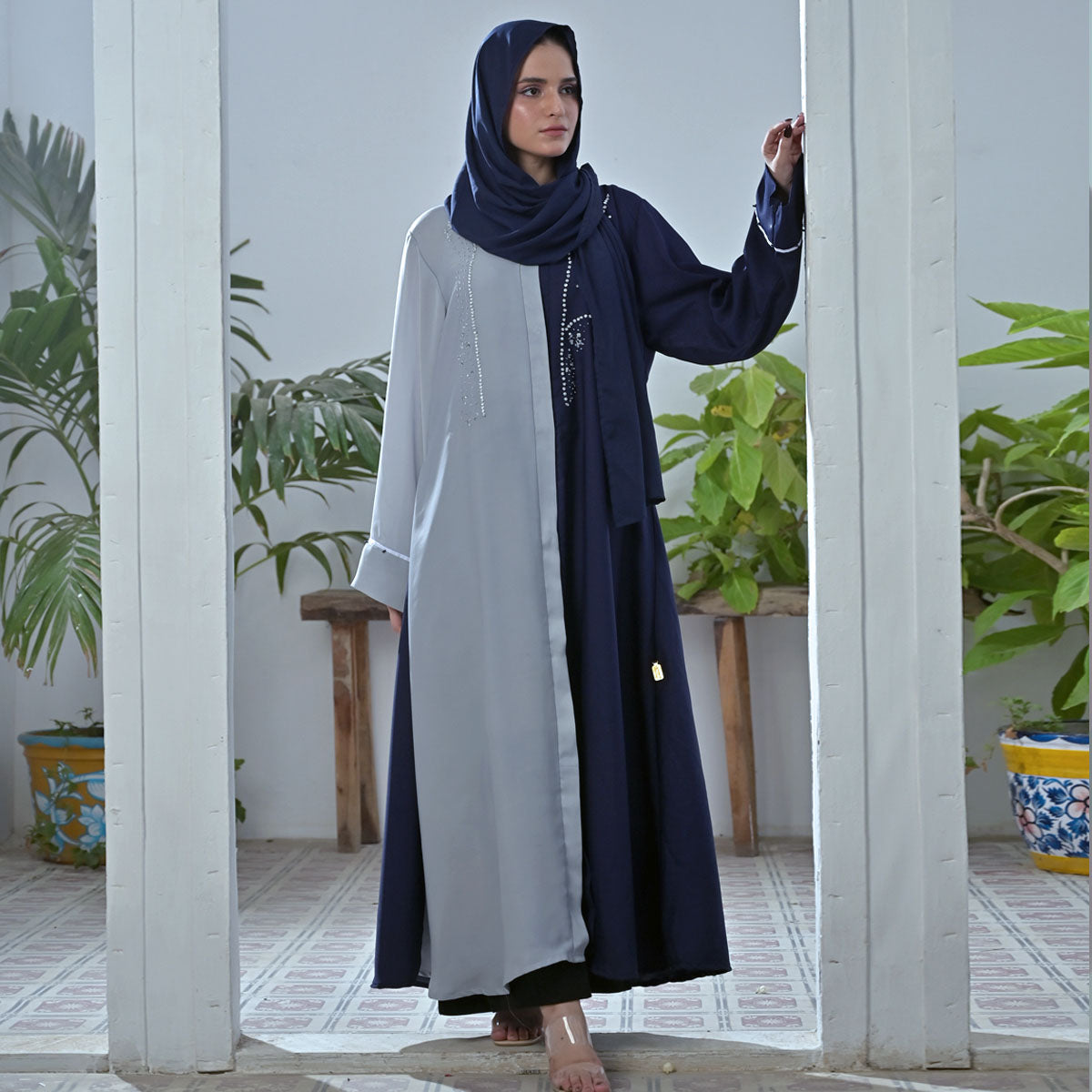Blush Blue Abaya
