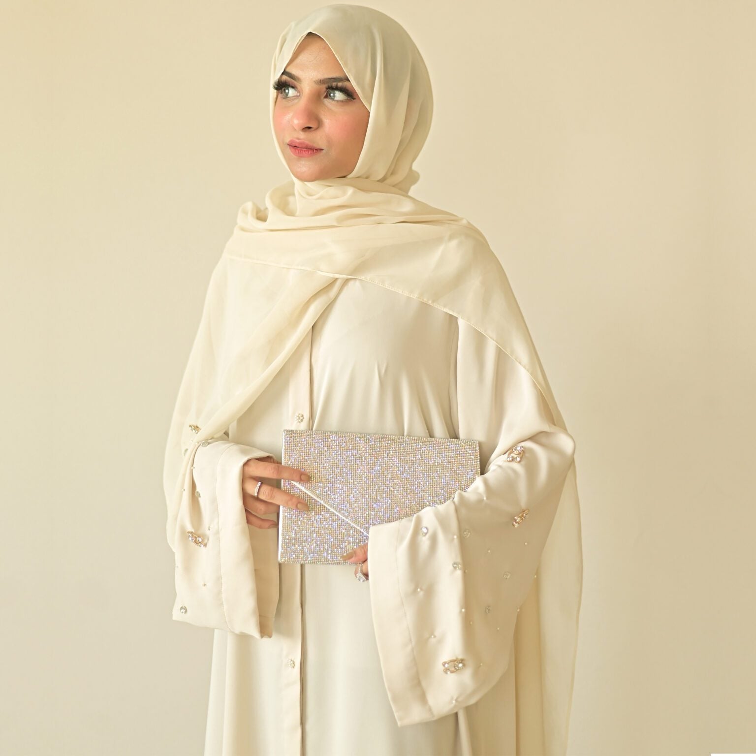 Droop Abaya Ivory