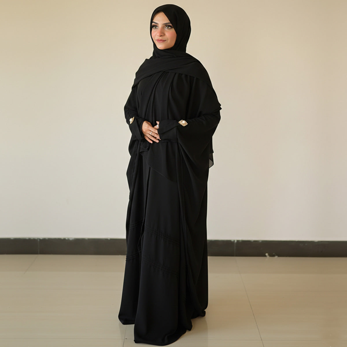 Black Arabic Cape Abaya