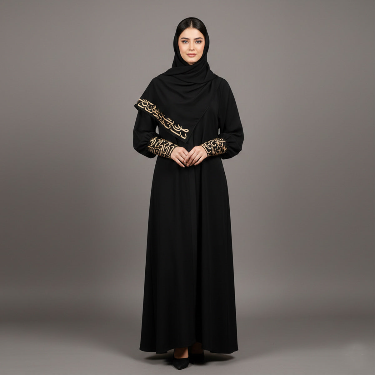 Arabic Abaya Pleated