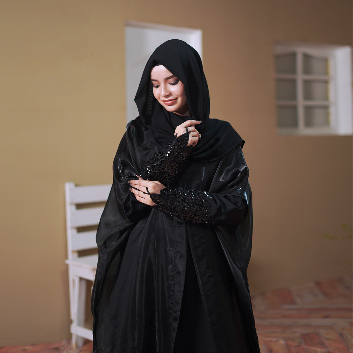 Black Shimmer Abaya