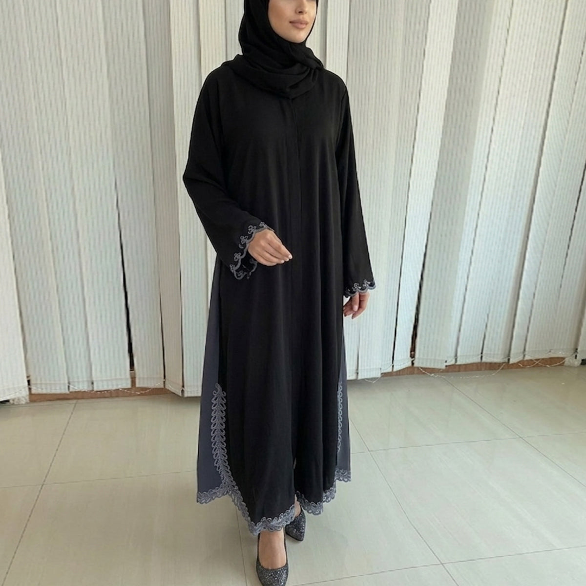 Midnight Black Abaya