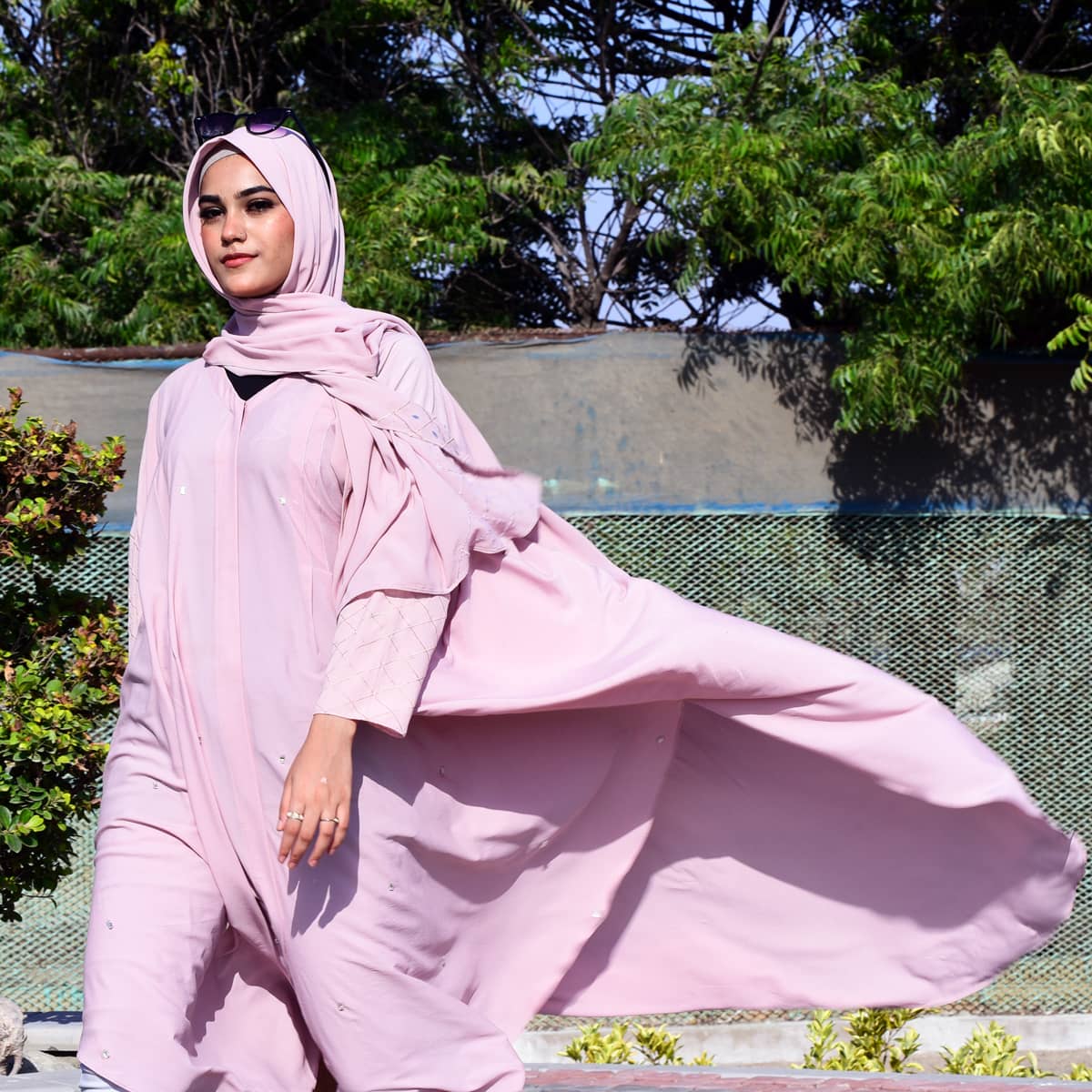 Misty Rose Abaya