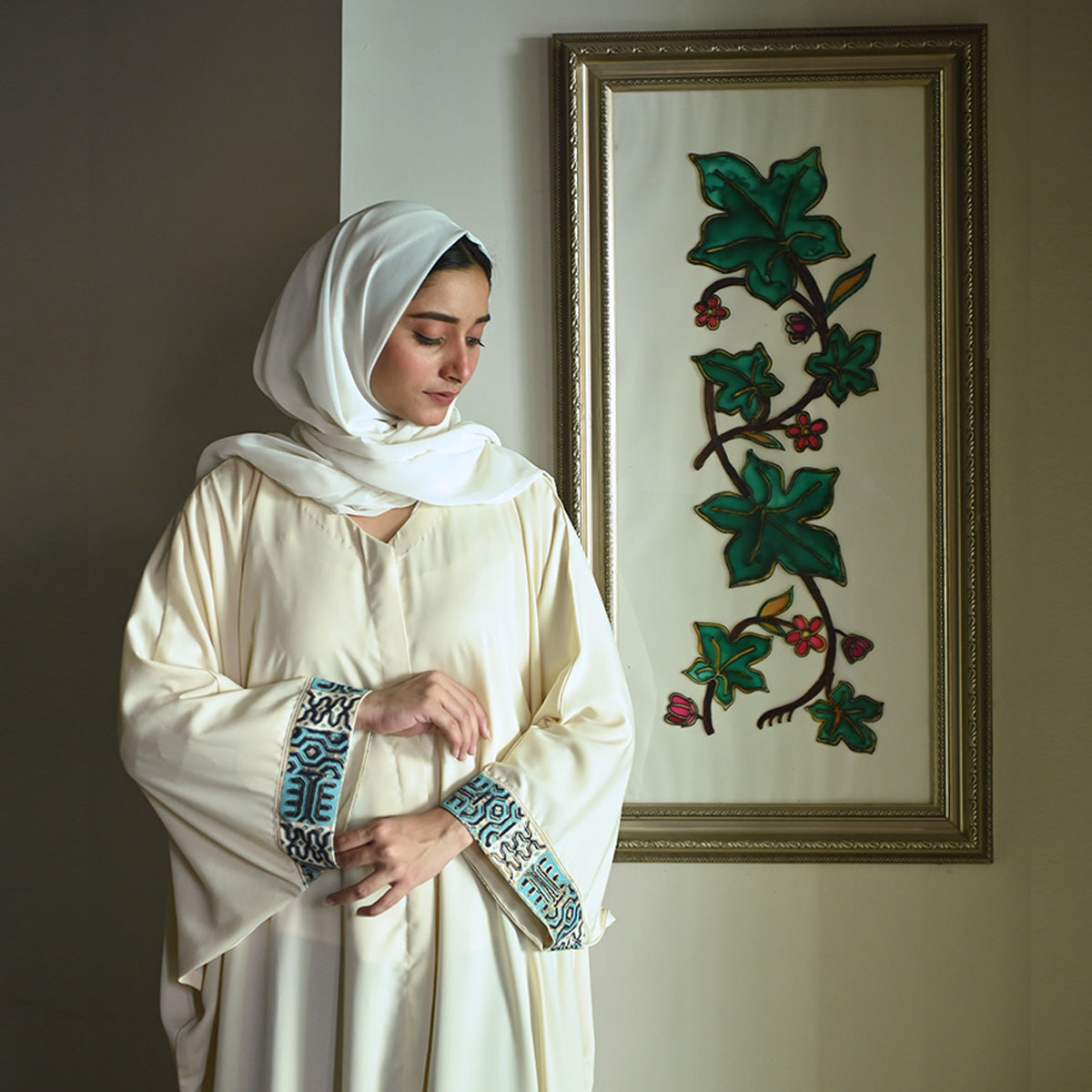 Pure Pearl Abaya-1