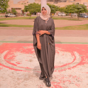 Pearl Cape Abaya- Ash Green