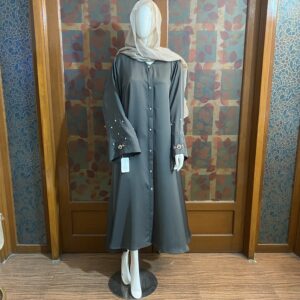Droop Abaya-Ash Green