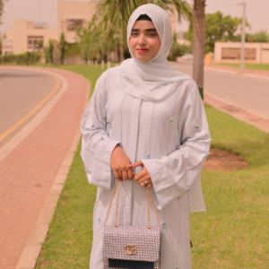 Impearl Abaya- Ice blue
