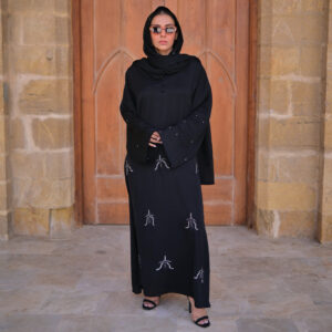 Leaf Abaya-Black
